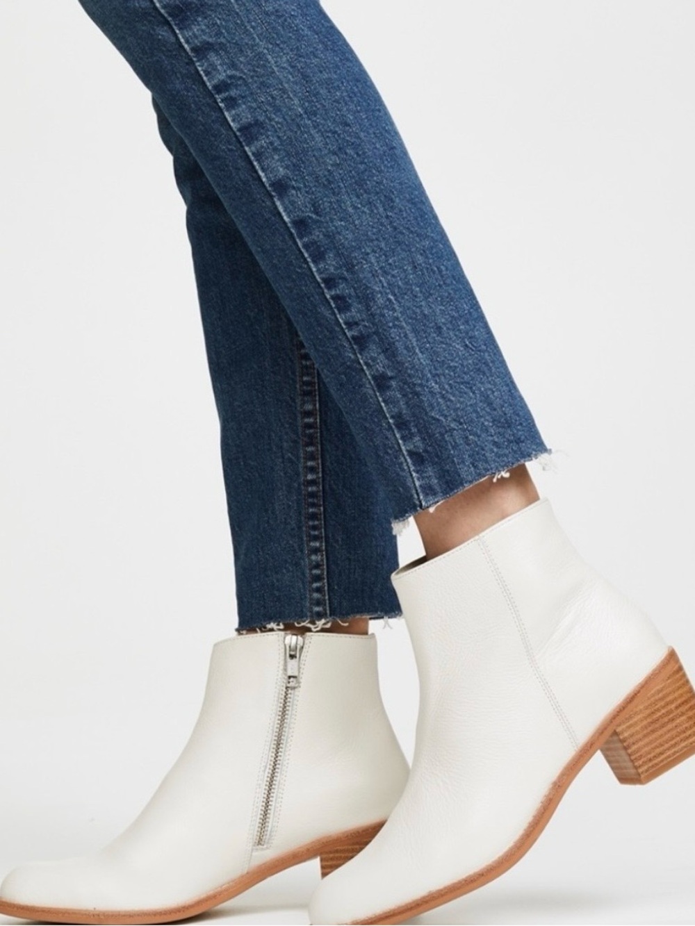 Sol Sana Cream Leather Ankle Boots EU 40